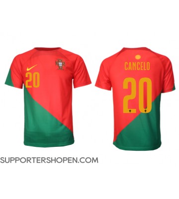 Portugal Joao Cancelo #20 Hemma Matchtröja VM 2022 Kortärmad